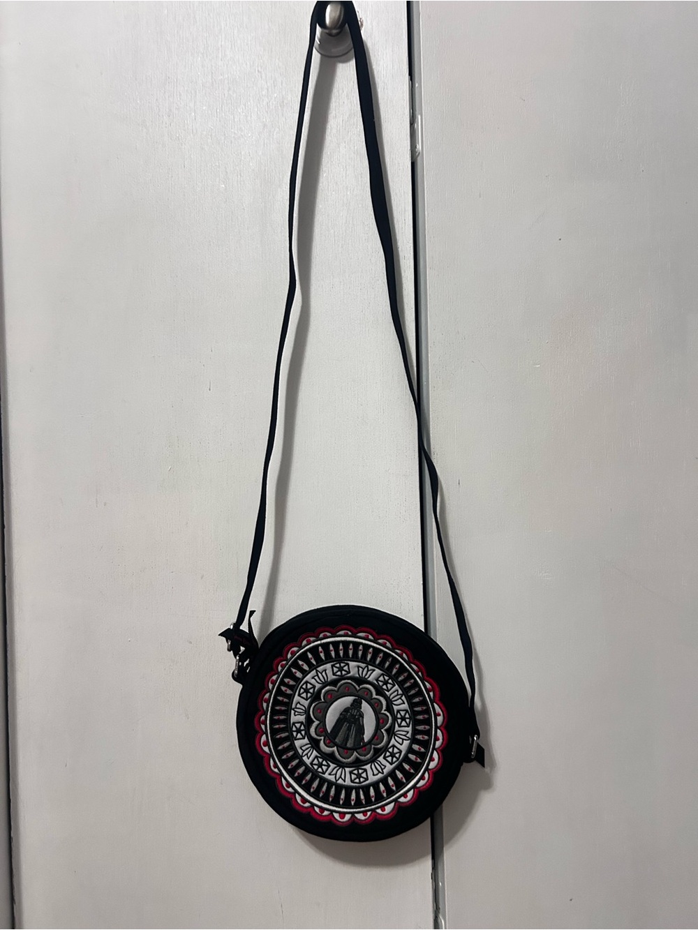 black Vera Bradley Star Wars Darth Vader Round Crossbody Bag